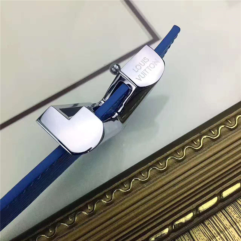 LV 路易威登 獨家新品 Epi小牛皮材質 經典設計 腰帶 海藍色