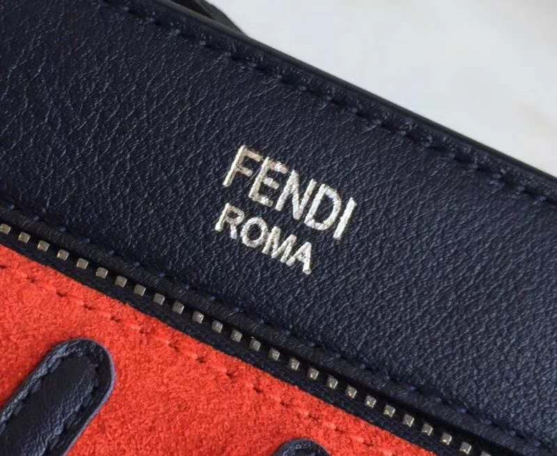 8785 FENDI 芬迪 小牛皮時裝秀款 水波紋 手提斜跨肩包 紅色