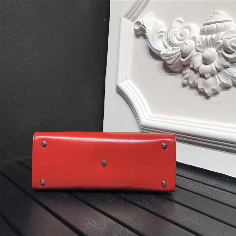 0188 Givenchy 紀梵希 平紋光面皮Horizon mini 簡約手提包肩包 紅色