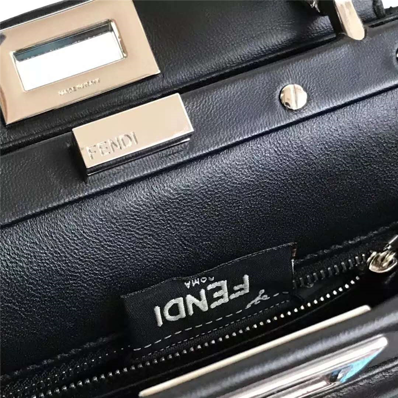 2590 FENDI 芬迪 繡花時裝秀 手工刺繡 手提包斜挎包 淺藍花