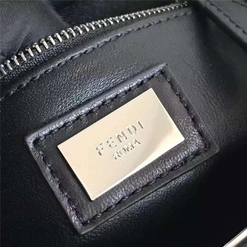 2590 FENDI 芬迪 繡花時裝秀 手工刺繡 手提包斜挎包 淺藍花