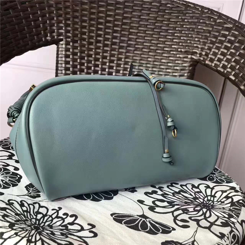 5655 Chloe 珂洛伊 Owen系列 金色鎖扣 進(jìn)口牛皮 拼皮翻蓋包 薄荷綠