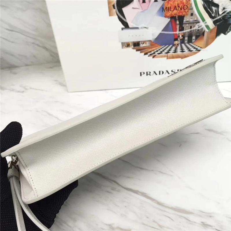 2VF056 Prada普拉達(dá) 新款車仔 原廠皮 男士 手拿包 白色
