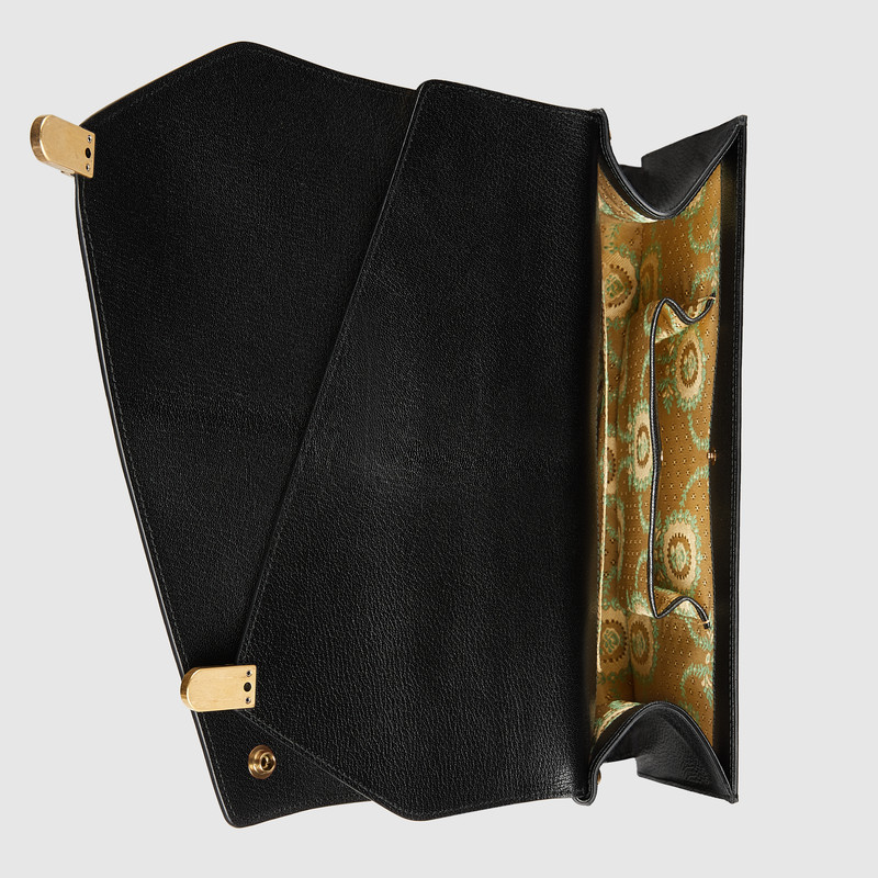 488715 GUCCI Ottilia 系列 小號 皮革 手提包 黑色