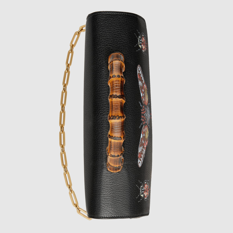 488715 GUCCI Ottilia 系列 小號 皮革 手提包 黑色