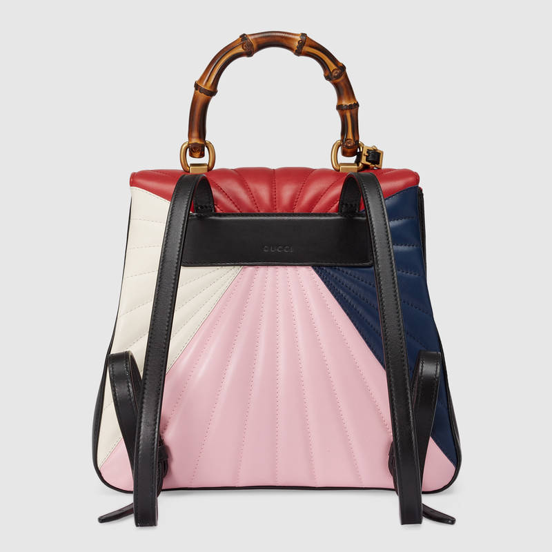 476664 GUCCI Queen Margaret 系列 絎縫皮革 手提雙肩包 彩色豎款