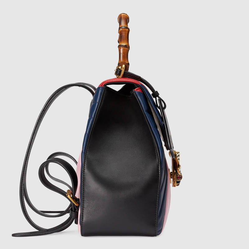 476664 GUCCI Queen Margaret 系列 絎縫皮革 手提雙肩包 彩色豎款