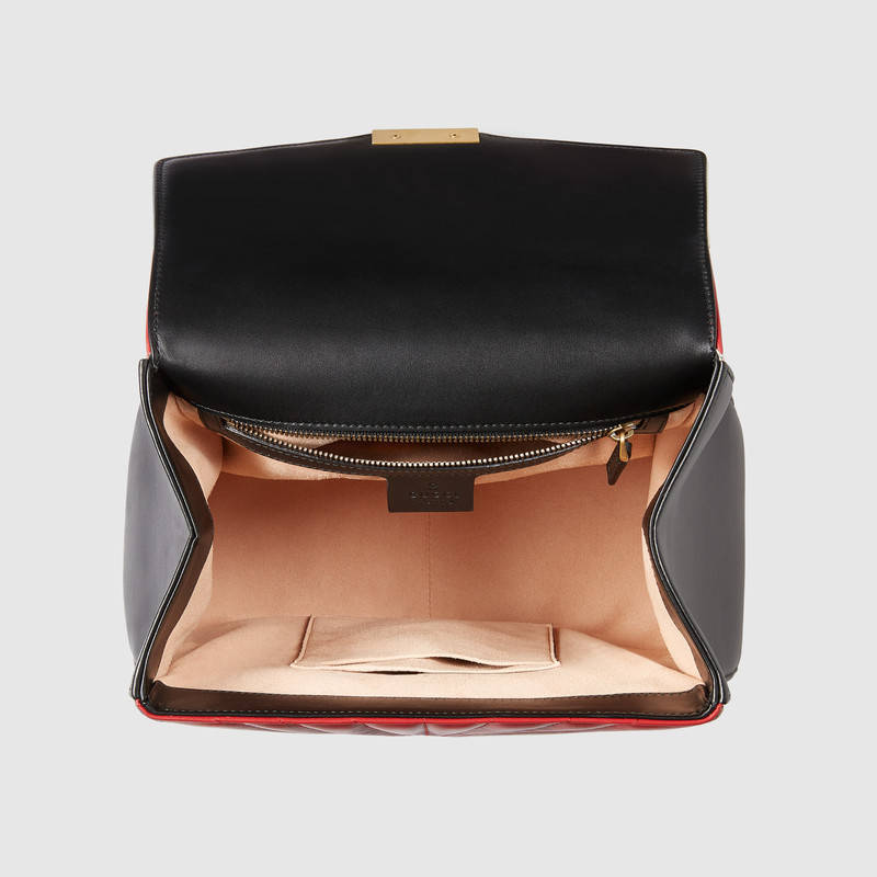 476664 GUCCI Queen Margaret 系列 絎縫皮革 手提雙肩包 彩色豎款