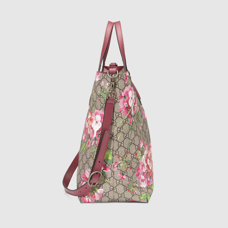 453705 GUCCI GG Blooms印花 柔軟質地 購物袋 橫款
