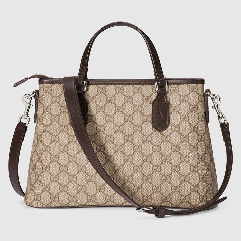 429019 GUCCI GG Supreme高級人造帆布 小號 購物袋 烏木色