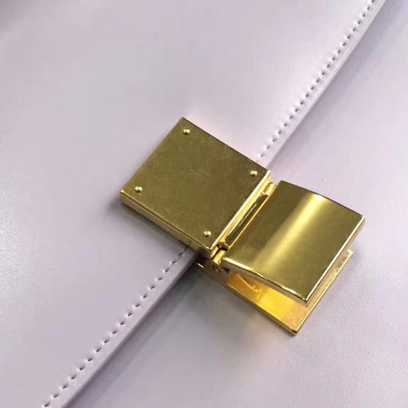 賽琳Celine box女包 賽琳豆腐包 Celine CLASSIC中號 單肩斜挎包 淺紫色