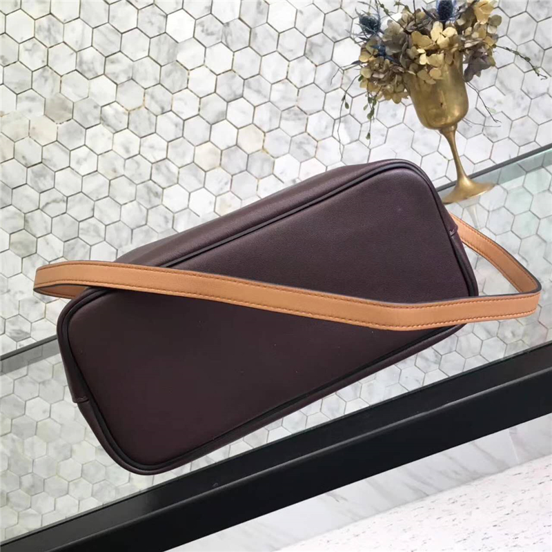 Celine賽琳 Celine Soft Cube 光滑小牛皮 手提斜挎包 巧克力色