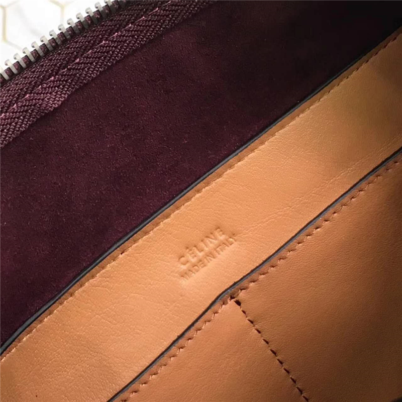 Celine賽琳 Celine Soft Cube 光滑小牛皮 手提斜挎包 巧克力色