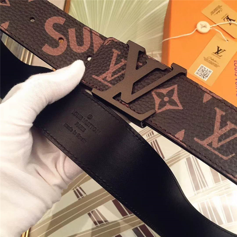 MP015 路易威登 Lv與Spreme聯(lián)名款 原單品質(zhì) 進(jìn)口頭層皮 荔枝紋 咖啡色