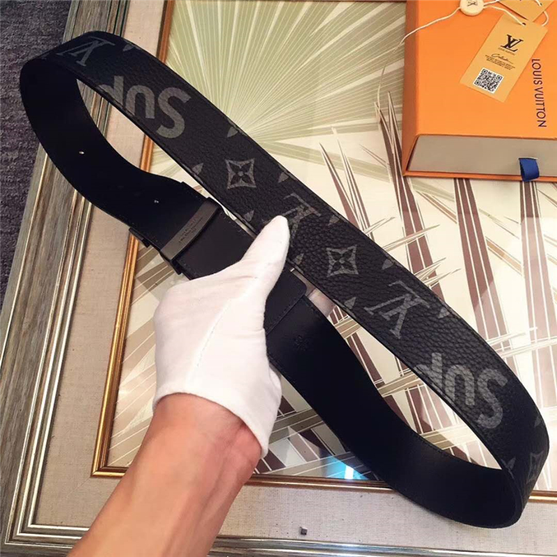 MP015 路易威登 Lv與Spreme聯名款 原單品質 進口頭層皮 荔枝紋 黑色咖啡扣