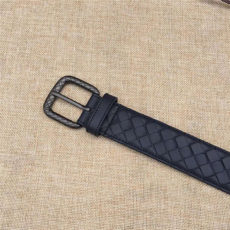 BV寶緹嘉 手工編織皮帶 2017新款 低調奢華 針扣休閑皮帶