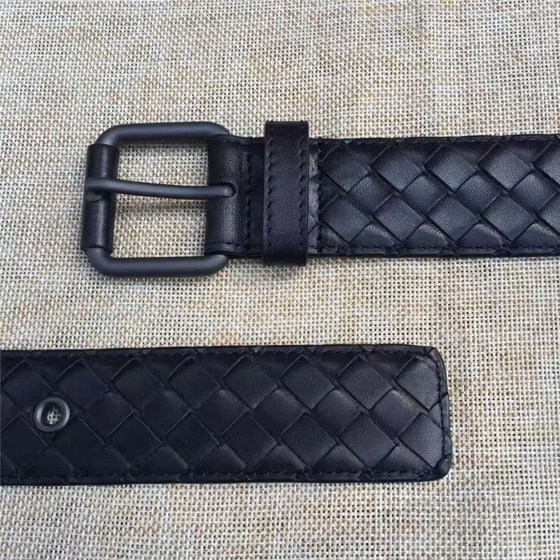 BV寶緹嘉 手工編織皮帶 2017新款 低調奢華 針扣休閑皮帶