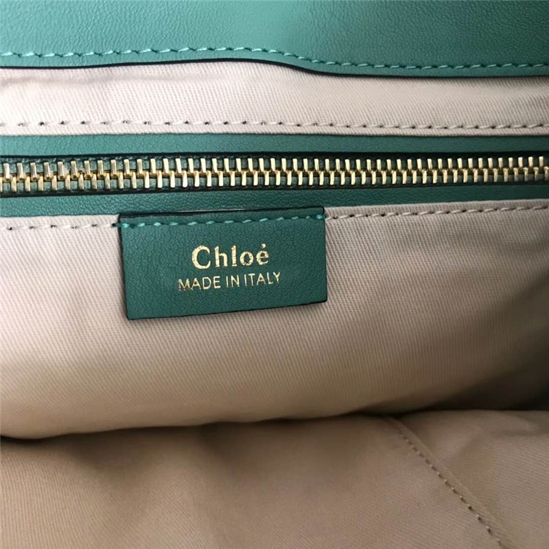 Chloe 珂洛伊 Faye backpack 牛皮配磨砂皮 圓環鏈條 大號雙肩包 蒂芙尼藍