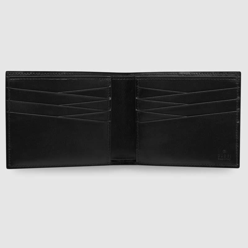 Gucci真皮錢包 Gucci短款錢包 古馳男包 錢夾 Signature皮革男包 黑色