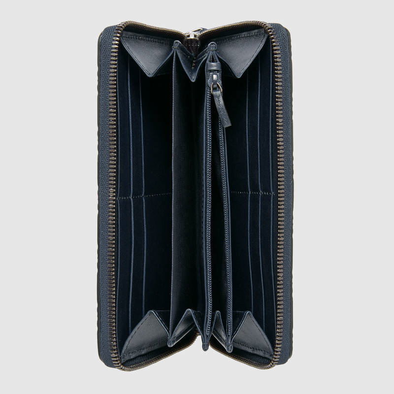 Gucci錢包 Gucci來真皮錢包 古馳男士長款錢包 Gucci時尚休閑男包 藍色