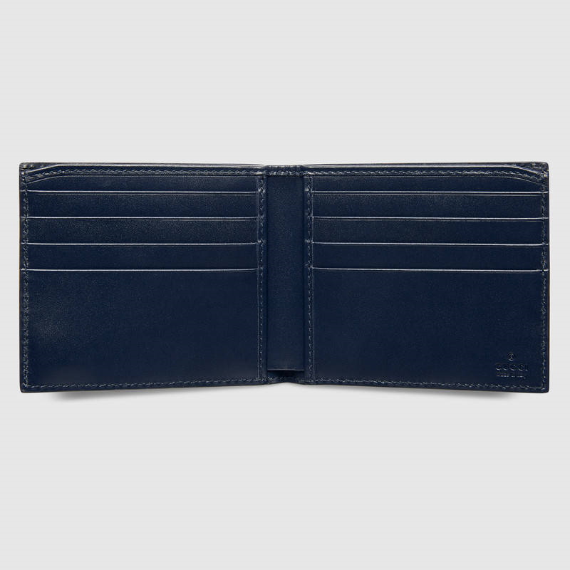 古馳男包 Gucci短款錢包 Gucci錢包 Gucci錢夾 Signature皮革 藍色