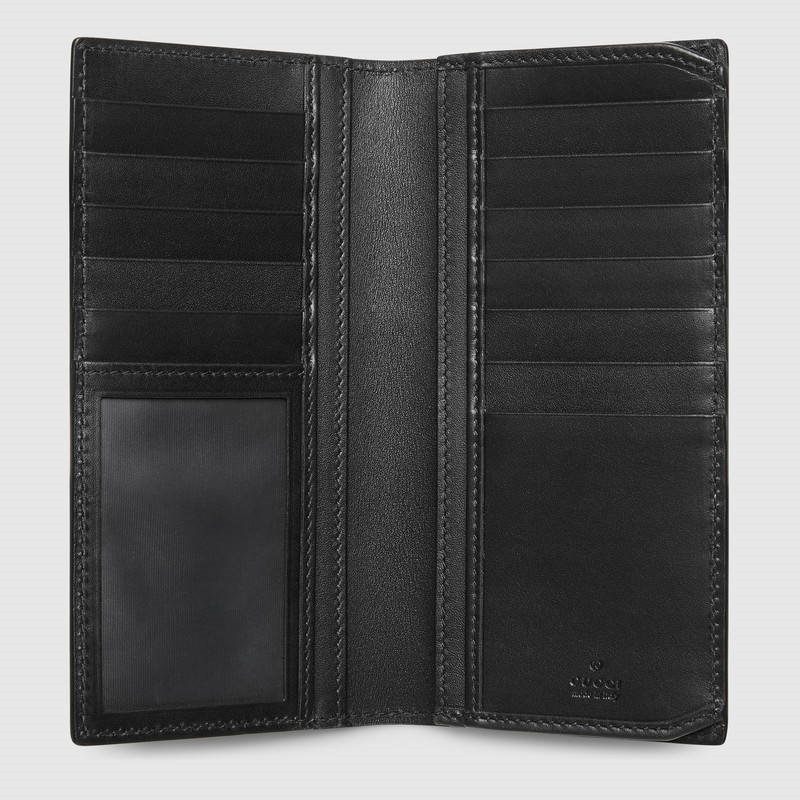 408836 Gucci最新款 Gucci時尚男士錢包 古奇雙G Supreme錢夾 灰色