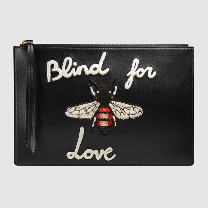 431416 Gucci真皮包 古馳錢包 Gucci錢包 Gucci錢夾 Gucci貼花刺繡 黑色