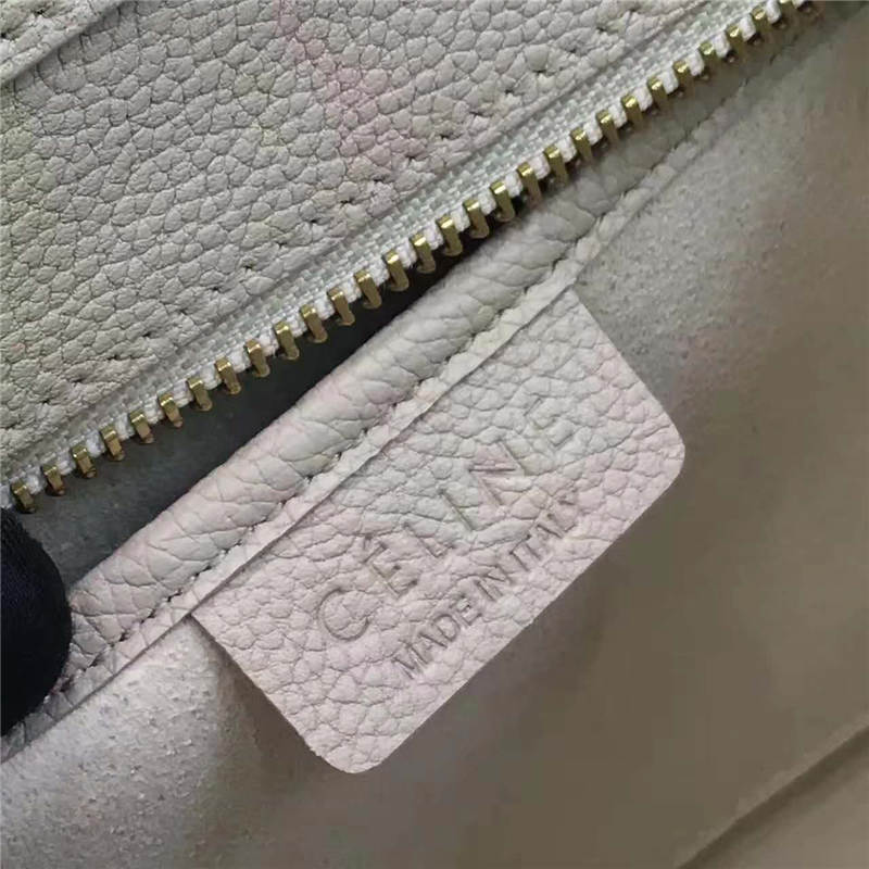 2017賽琳 celine笑臉包 囧臉包真皮 中號 頭層牛皮 翅膀手提包 淺灰色