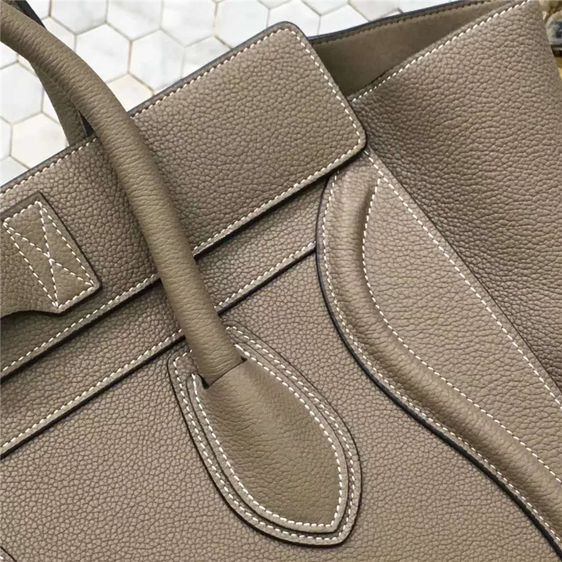 2017賽琳 celine笑臉包 囧臉包真皮 中號 頭層牛皮 翅膀手提包 大象灰