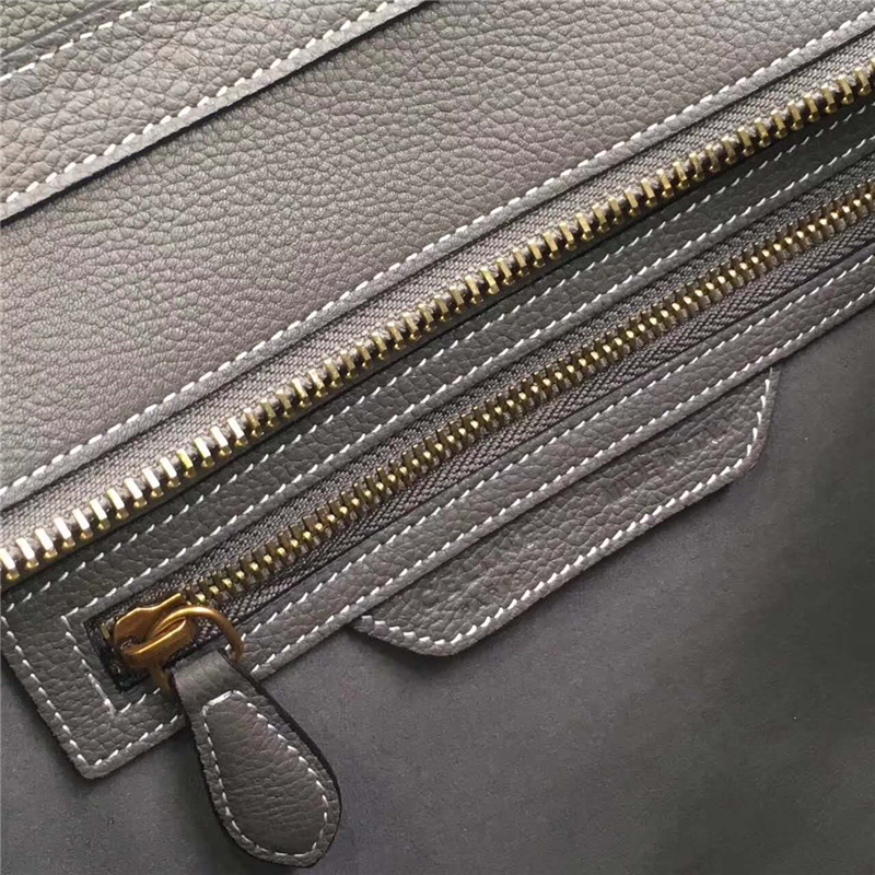 2017賽琳 celine笑臉包 囧臉包真皮 中號 頭層牛皮 翅膀手提包 深灰色