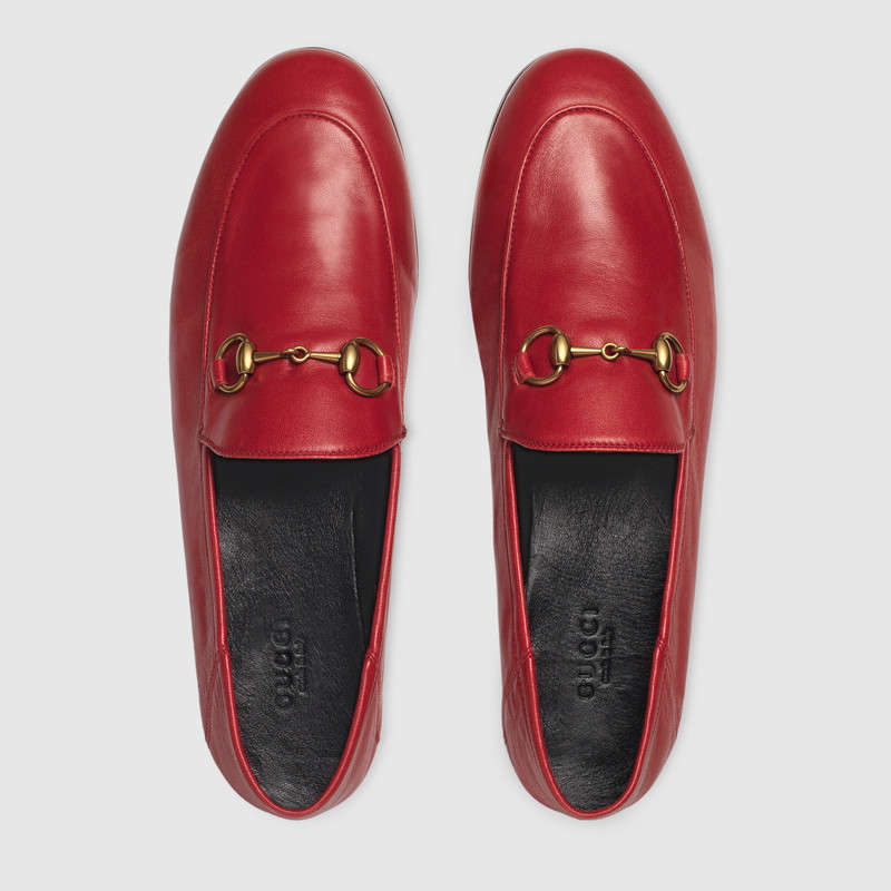 414998 GUCCI Brixton 真皮 馬銜扣 樂福鞋 紅色