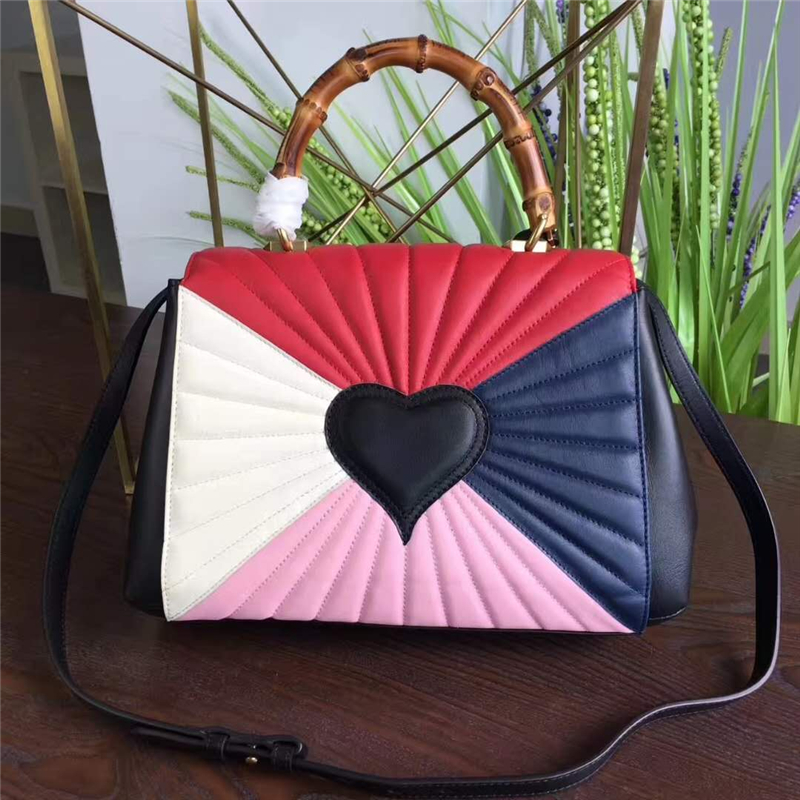 476531 GUCCI Queen Margaret 系列 絎縫皮革 手提包 彩色橫款