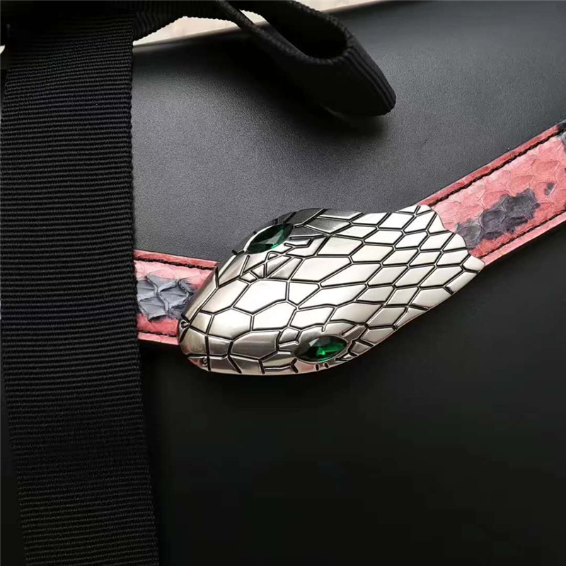 453751 Lilith 2017款 綠寶石蛇頭 竹節(jié)提手 蝴蝶結(jié) 單肩斜跨包 黑色