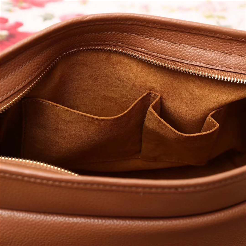 281422 GUCCI 男士商務休閑 真皮 單肩斜挎包 棕色