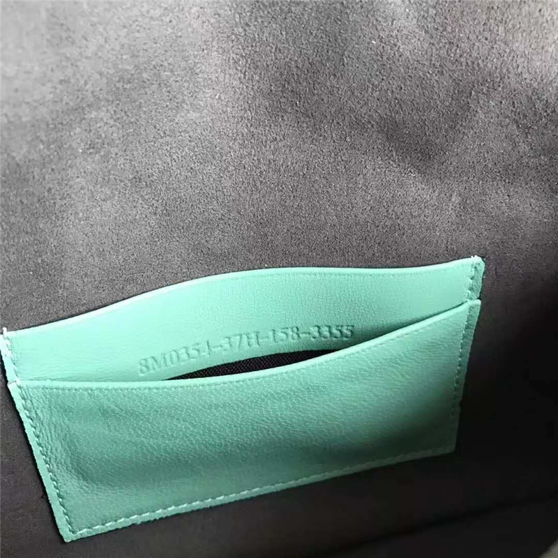 212 FENDI 芬迪 時裝秀MICRO BAGUETTE 翻蓋雙F 鏈條 手提斜挎包 薄荷綠