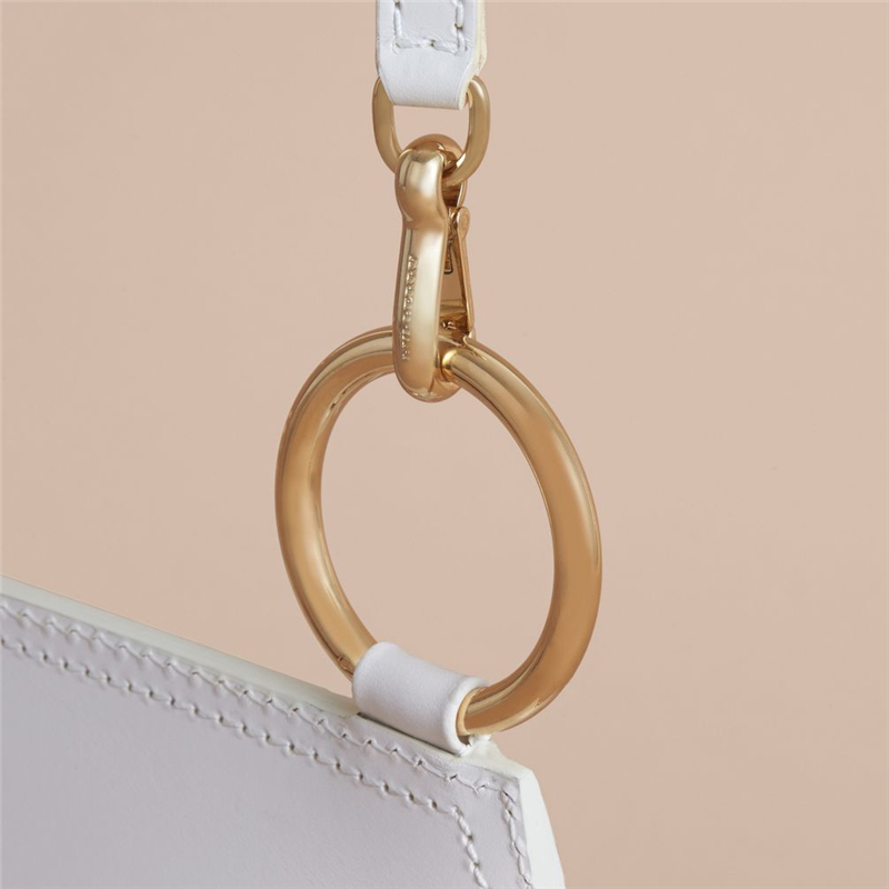 40495441 巴寶莉 The Bridle系列 Haymarket 格紋拼皮革 巴寶莉女包 馬勒包 自然色