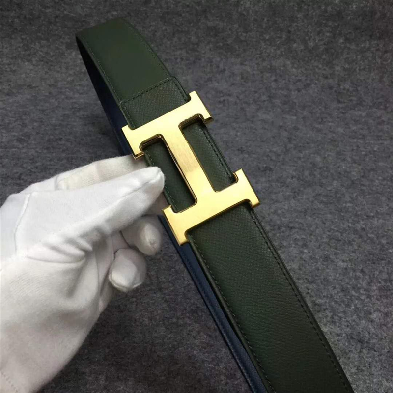 38082051 HERMES 愛馬仕 原版進口牛皮 雙面使用 進口機車車線 不銹鋼扣頭 黑色