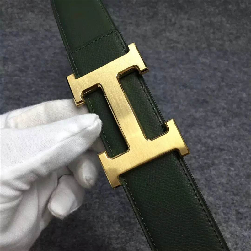 38082051 HERMES 愛馬仕 原版進口牛皮 雙面使用 進口機車車線 不銹鋼扣頭 黑色