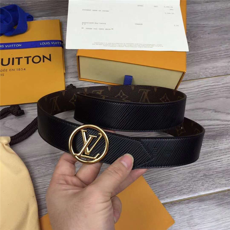 M9935 LV 路易威登 情侶款式 雙面雙色使用 老花圖案 啡配黑色