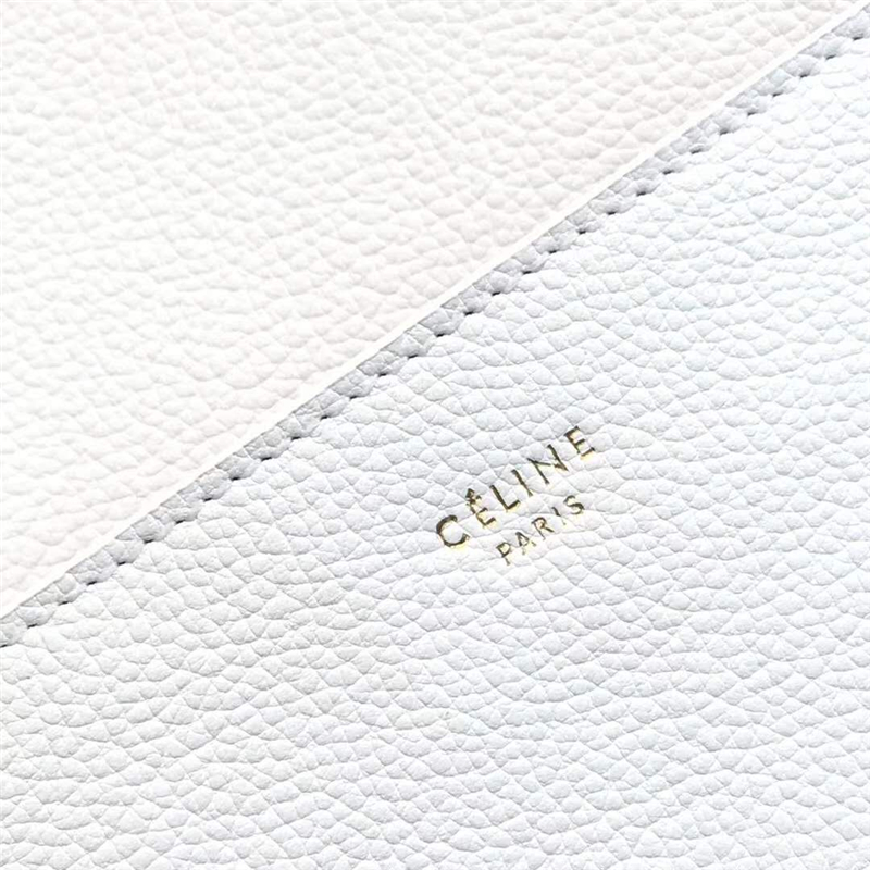 Celine 賽琳 Seau Sangle 小牛皮 寬肩帶 Sangle水桶包 白色