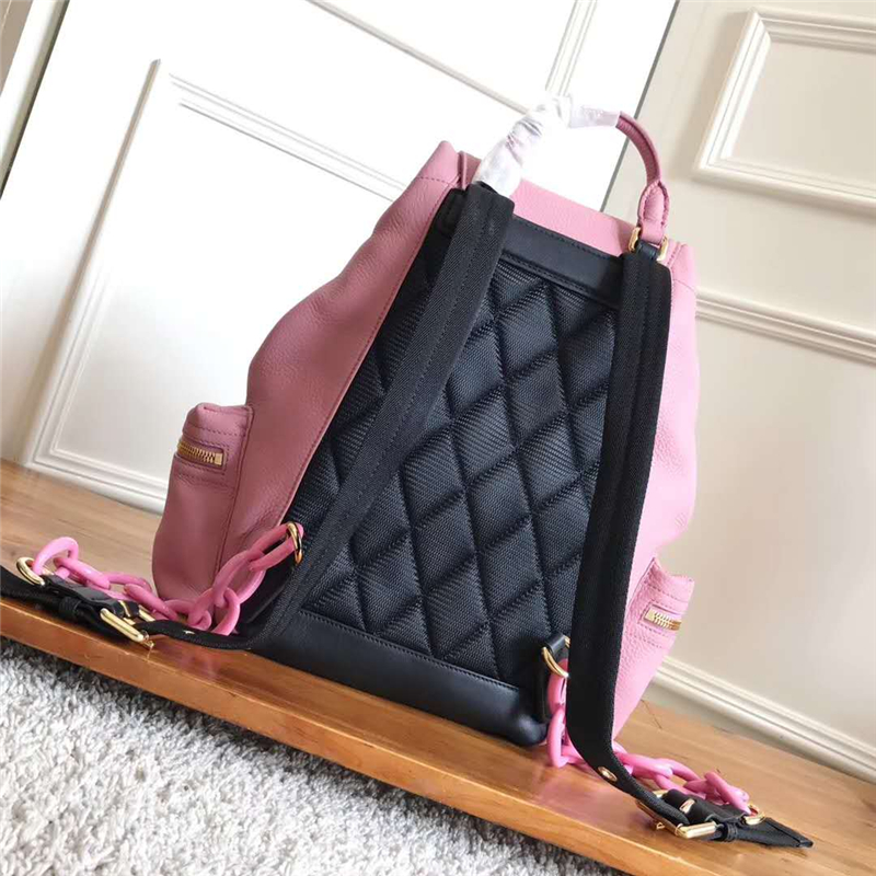 巴寶莉 The Rucksack 功能性 全皮 軍旅背包 粉色