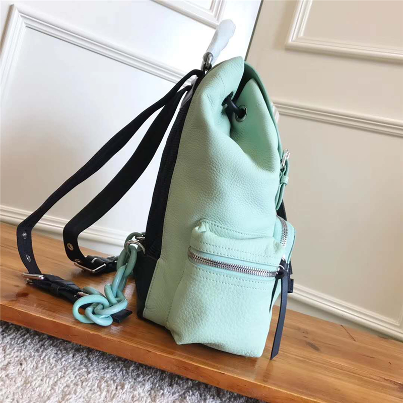 巴寶莉 The Rucksack 功能性 全皮 軍旅背包 薄荷綠