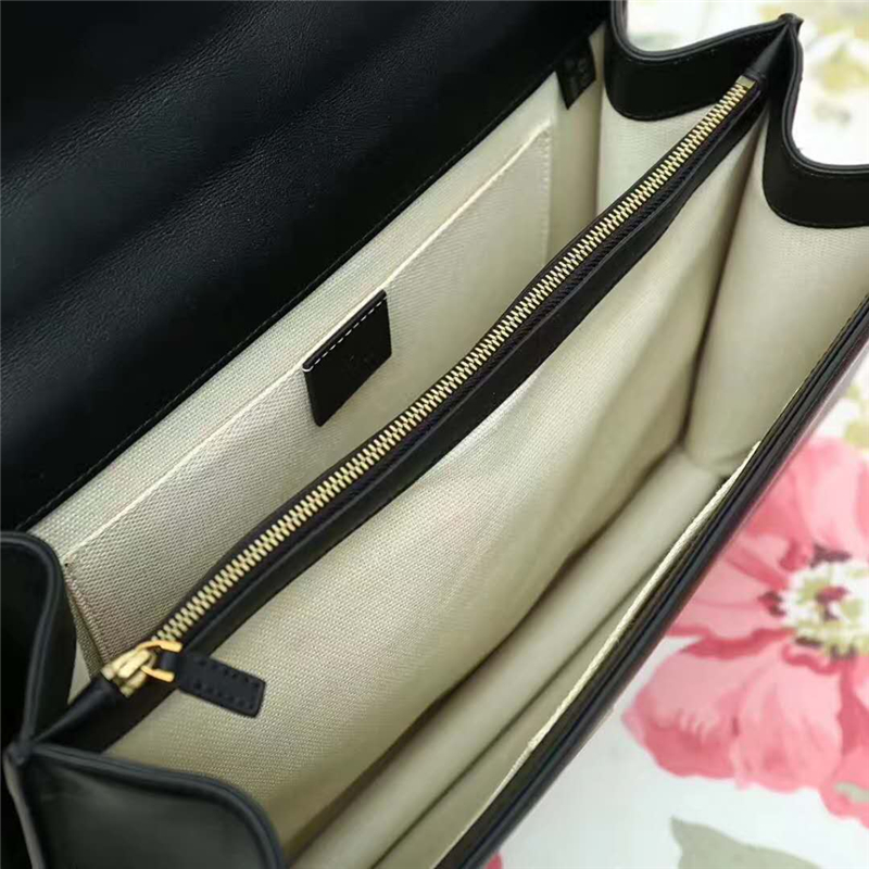 421999 Gucci Dionysus 系列 虎頭扣竹節提手 手提單肩包 黑色