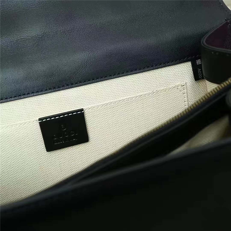 421999 Gucci Dionysus 系列 虎頭扣竹節提手 手提單肩包 黑色