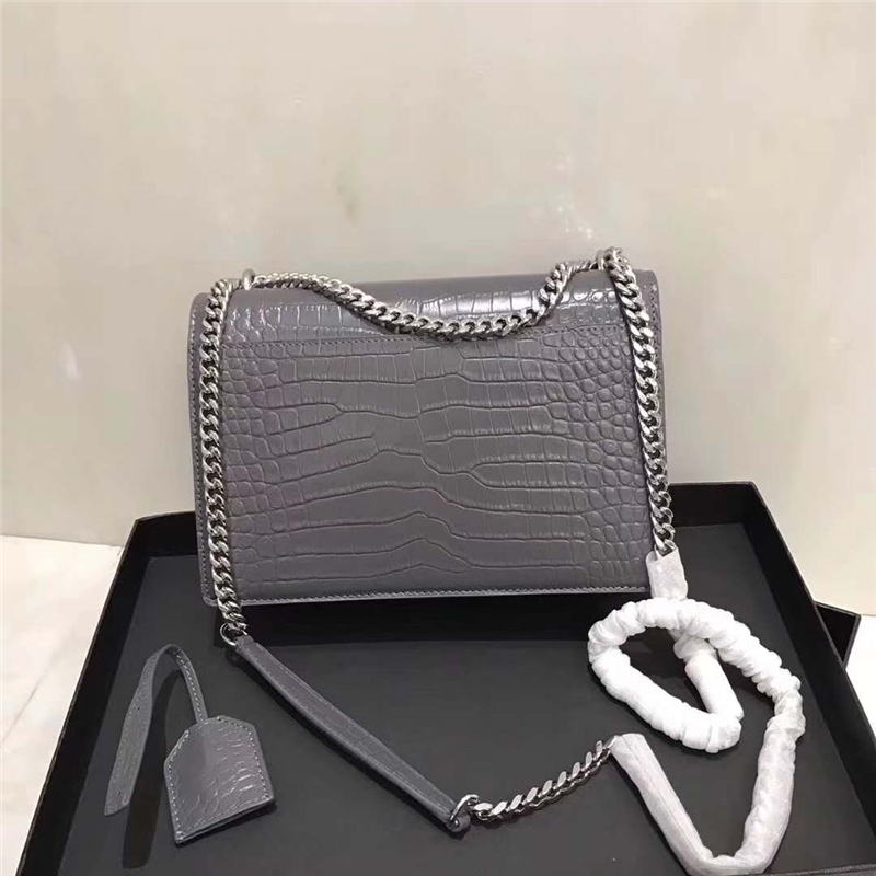 圣羅蘭 YSL手拿包 圣羅蘭鏈條包 2017官方同步 鱷魚紋