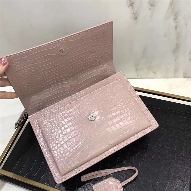 圣羅蘭 YSL手拿包 圣羅蘭鏈條包 2017官方同步 鱷魚紋