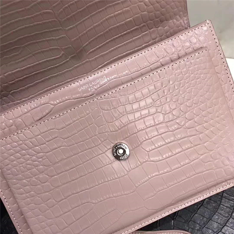 圣羅蘭 YSL手拿包 圣羅蘭鏈條包 2017官方同步 鱷魚紋