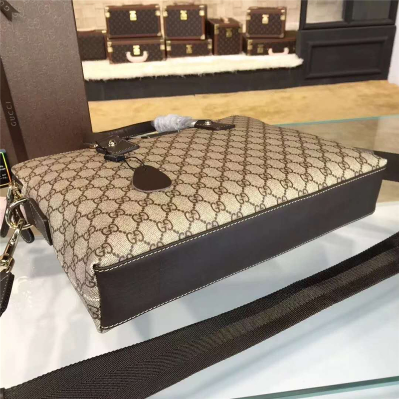 311001 雙G標志 GG Supreme高級人造帆布 手提肩背公文包 淺啡色