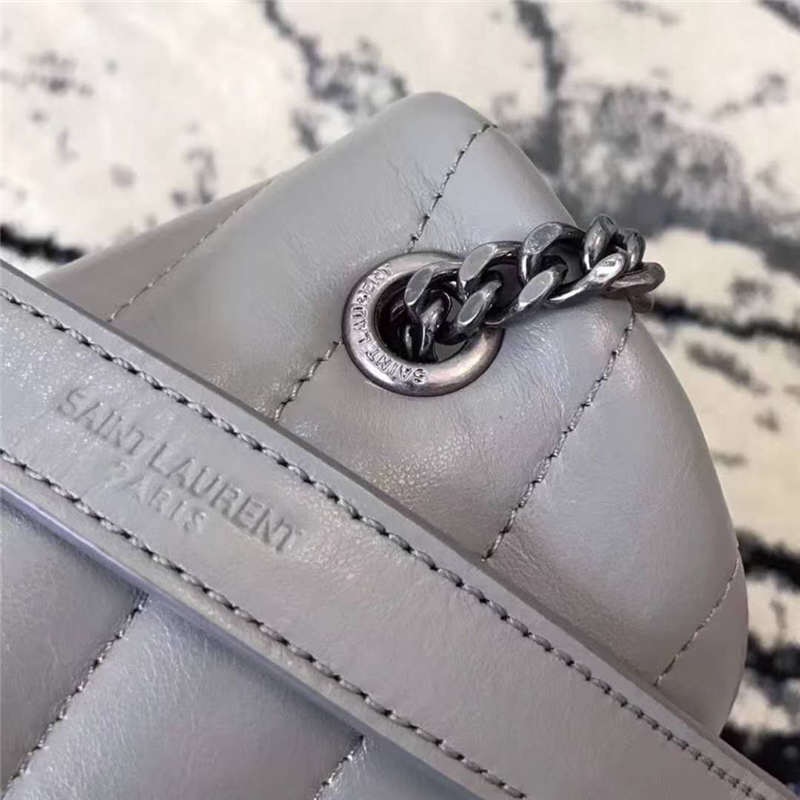 464676 YSL圣羅蘭 MONOGRAM 經典信封包 前翻蓋 鏈條包 灰色