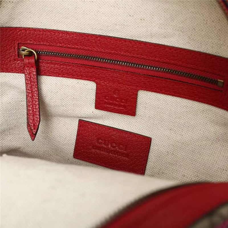 495621 GUCCI Bosco圖案 中國新年系列 高級人造帆布背包 紅色